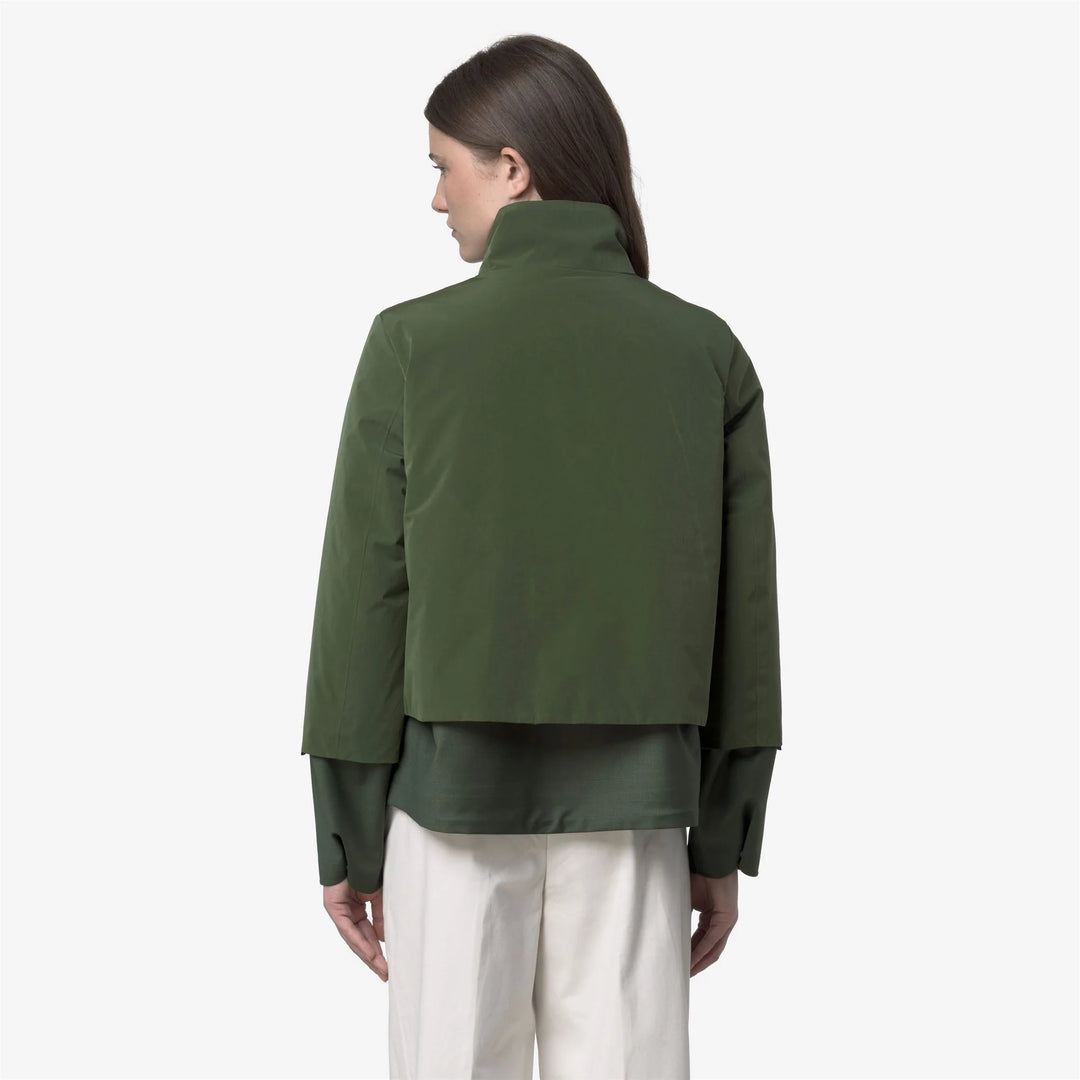 Ella Wool nylon mix-green blackish combo