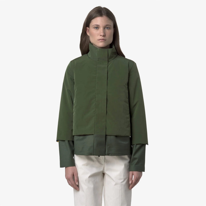 Ella Wool nylon mix-green blackish combo