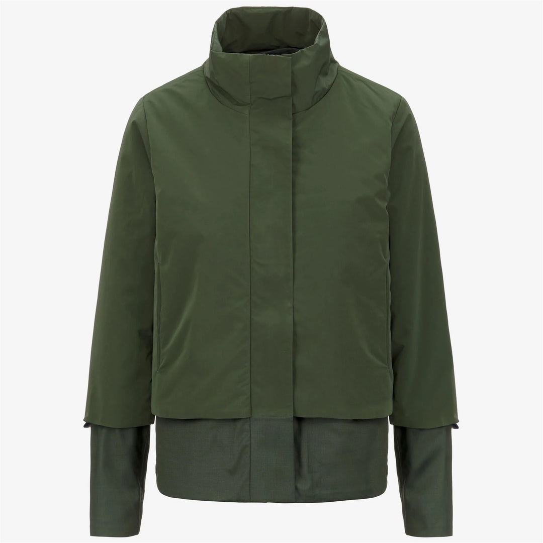 Ella Wool nylon mix-green blackish combo