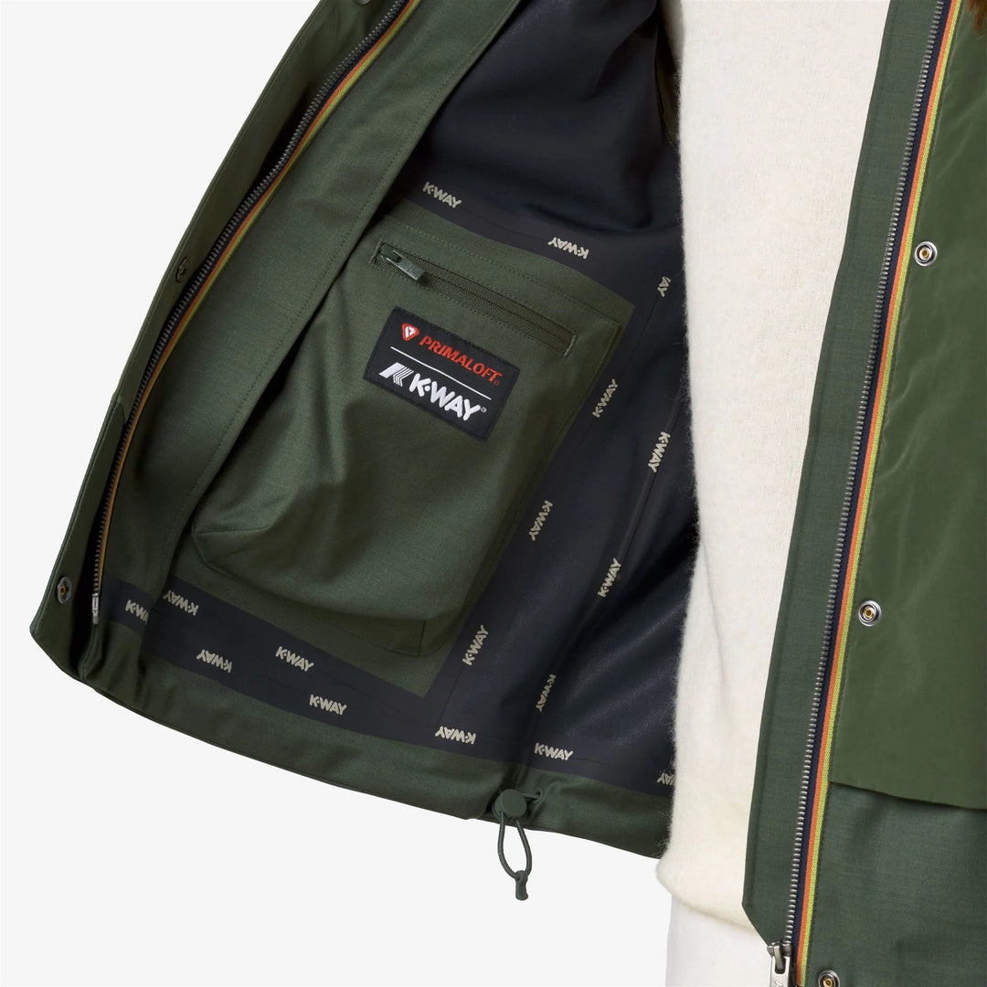Ella Wool nylon mix-green blackish combo