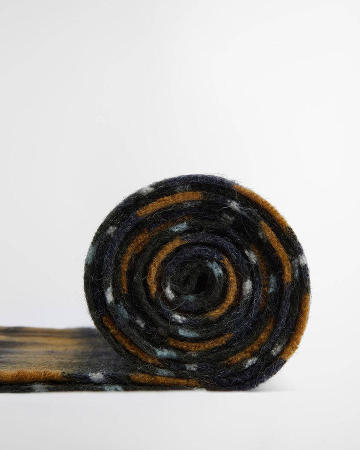 Barbour neck check scarf - Forest/brown