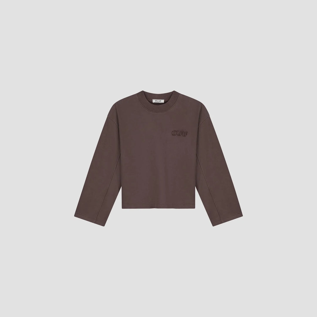 Sudadera Retro Logo de cuello redondo - Chocolate