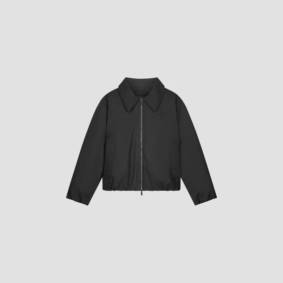 Peached padded jacket / charcoal