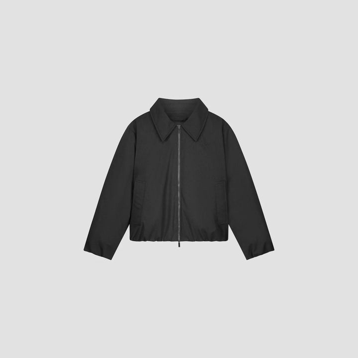 Peached padded jacket / charcoal