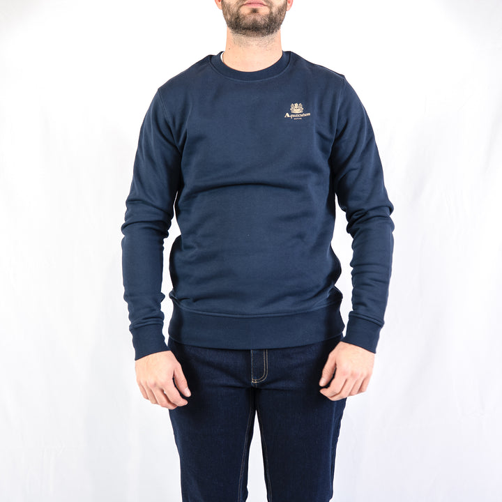Small logo neck fleece - navy