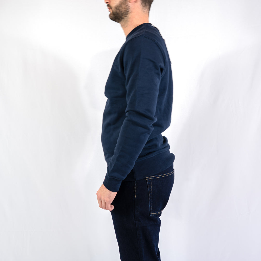 Small logo neck fleece - navy