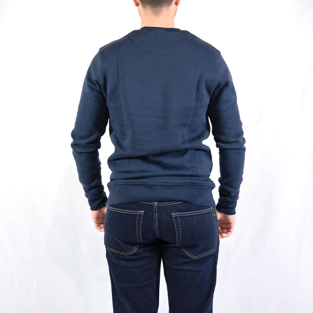 Small logo neck fleece - navy