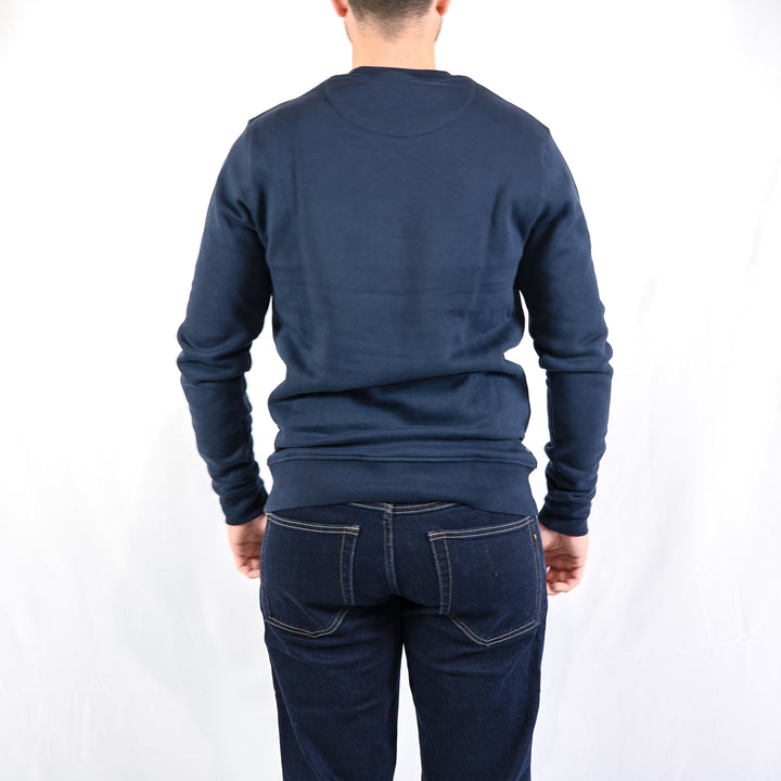 Small logo neck fleece - navy