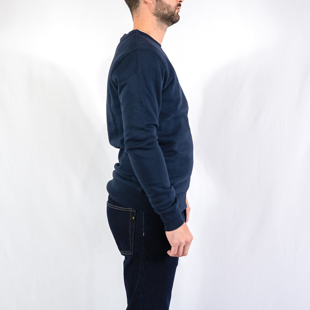 Small logo neck fleece - navy