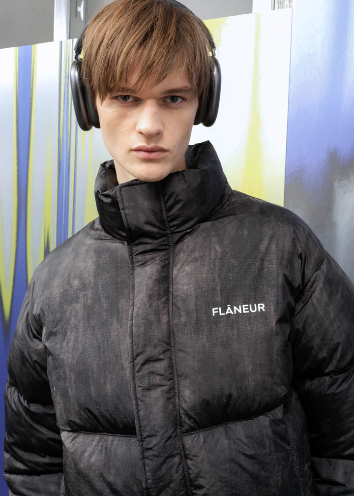 Logo Puffer Jacket - black