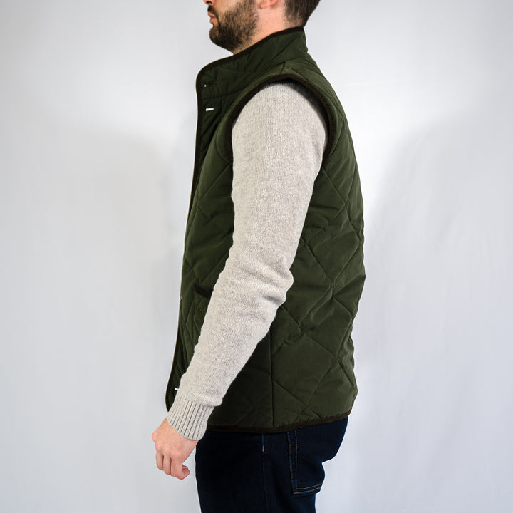 Edale quilted gilet - olive