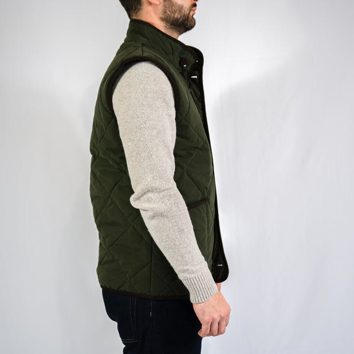 Edale quilted gilet - olive