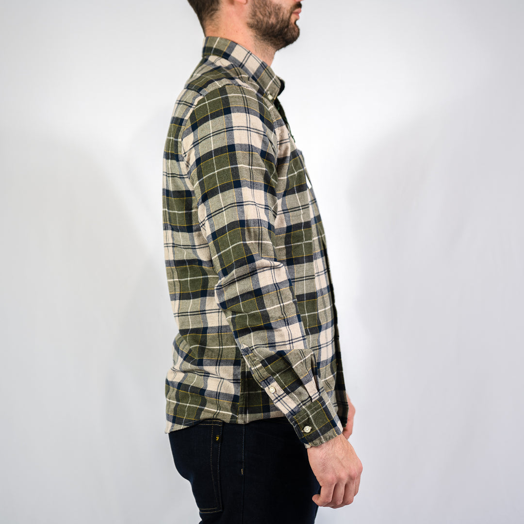 Fortrose tailored tartan shirt - Forest mist