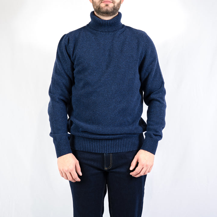 Kelp roll neck jumper - navy