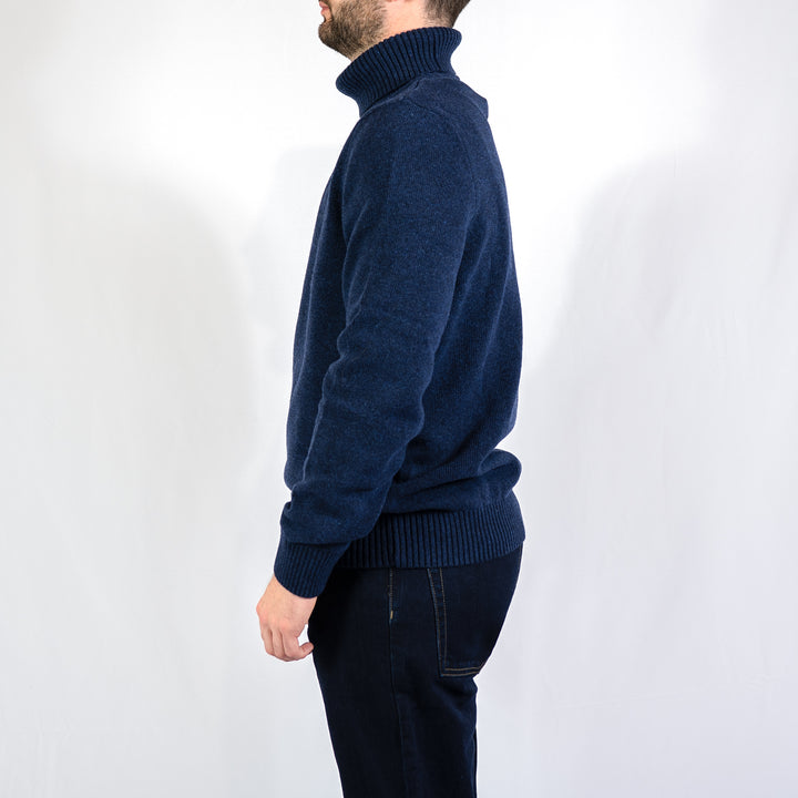 Kelp roll neck jumper - navy