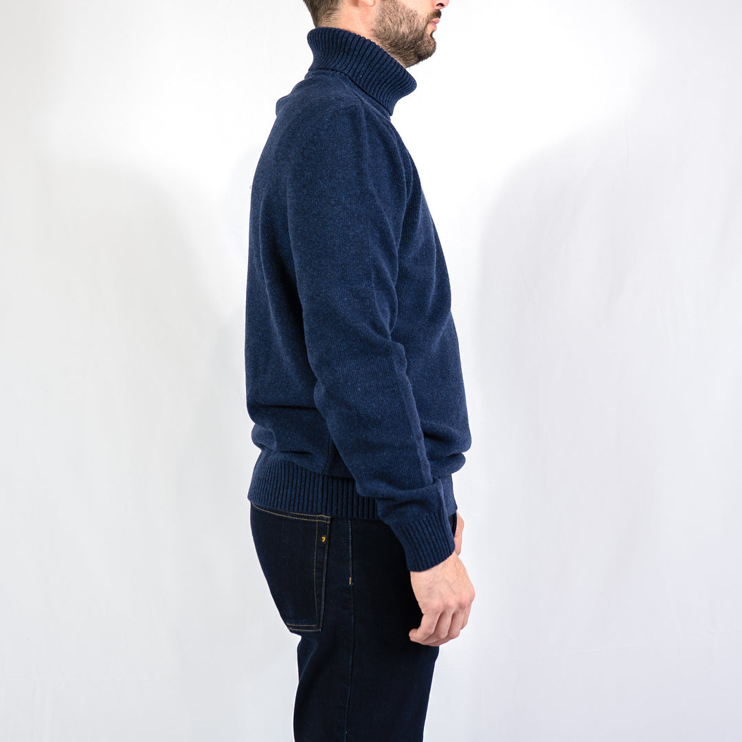 Kelp roll neck jumper - navy