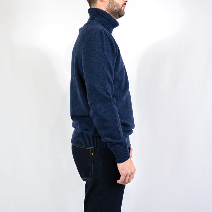 Kelp roll neck jumper - navy