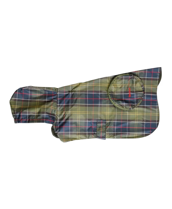 Barbour packable tartan dog coat - classic tartan