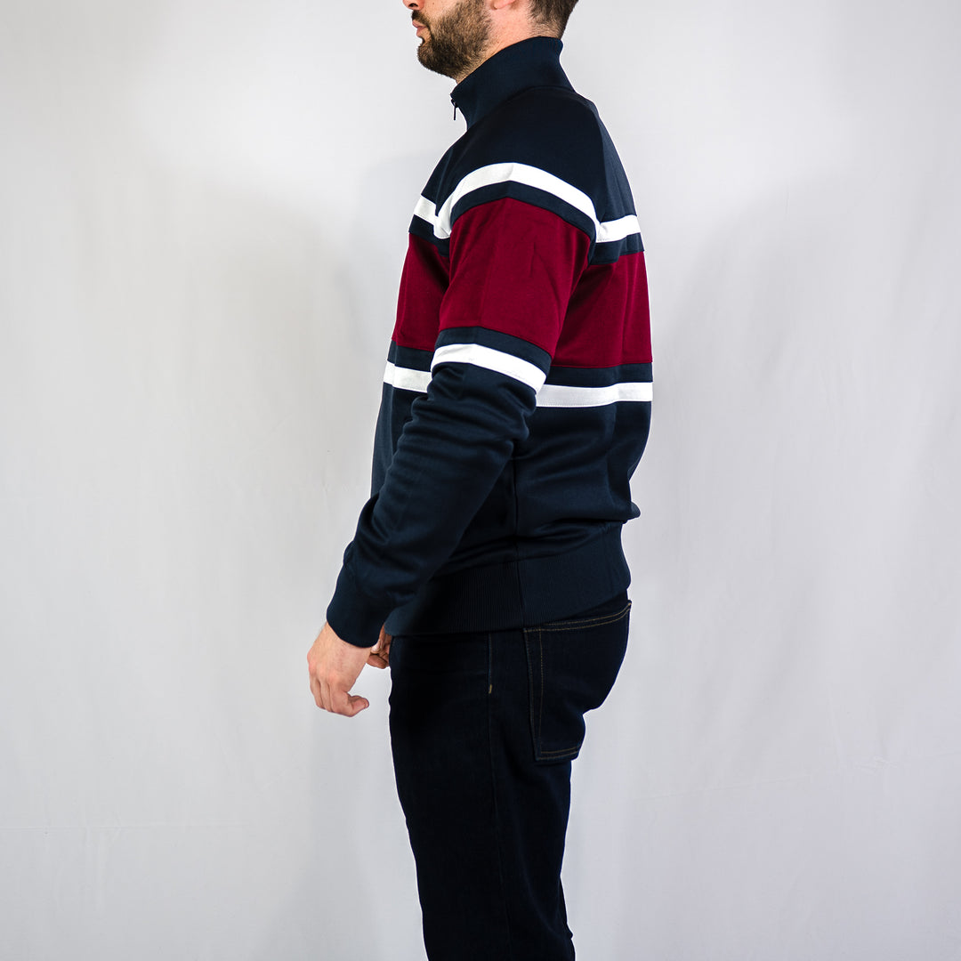 Jacket 80s - blue denim / optical white