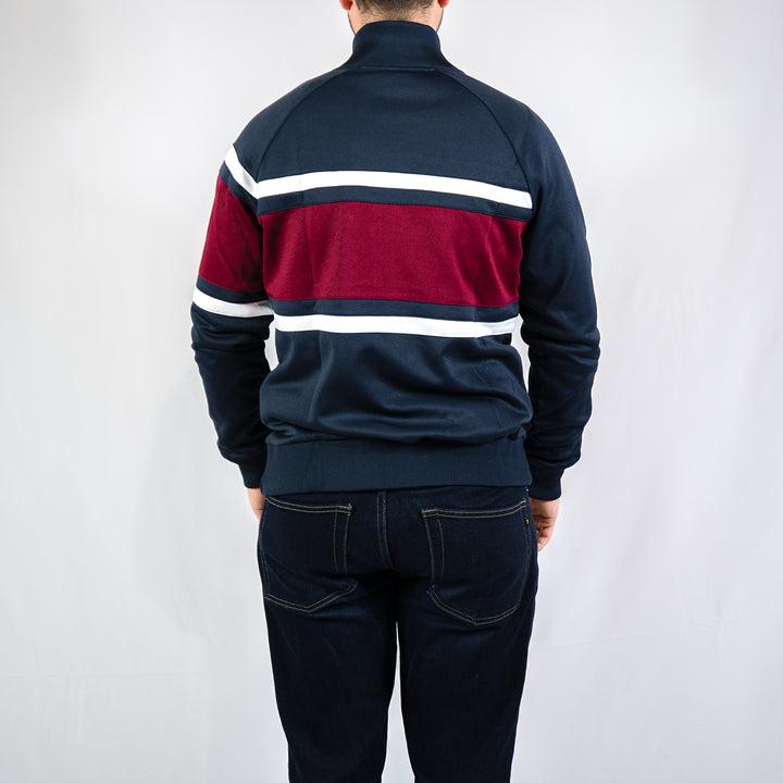 Jacket 80s - blue denim / optical white