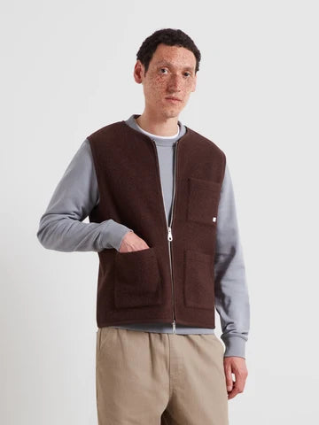 Myles gilet / dark brown