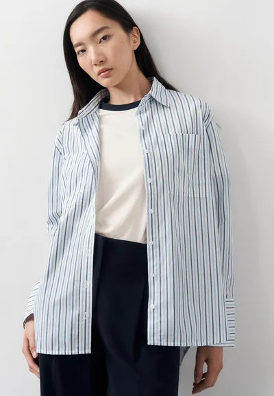 Barbour Polly striped shirt - chambray stripe