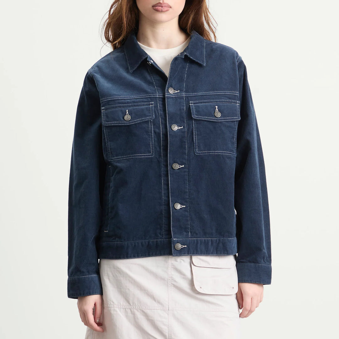 Corduroy Trucker unisex Jacket - Navy