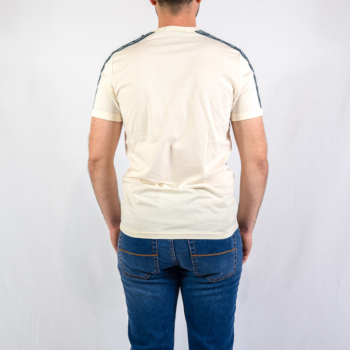 Contrast tape ringer t-shirt - Ecru
