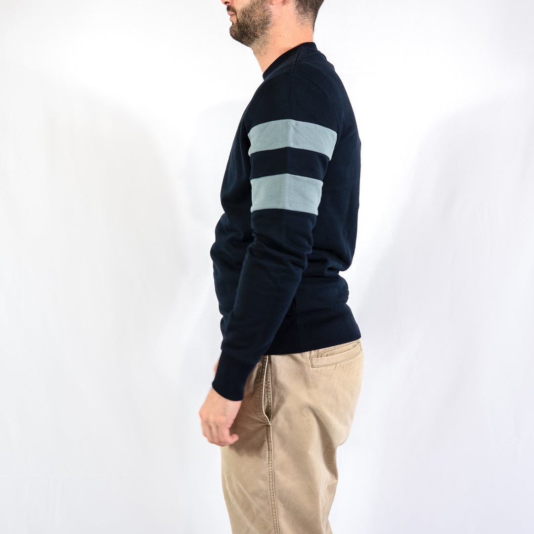 Peached tipped sleeve sweatshirt - navy