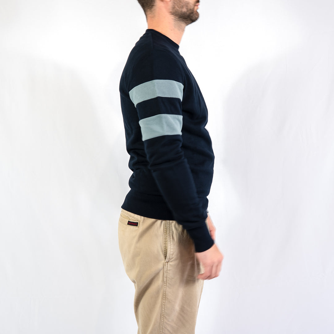 Peached tipped sleeve sweatshirt - navy