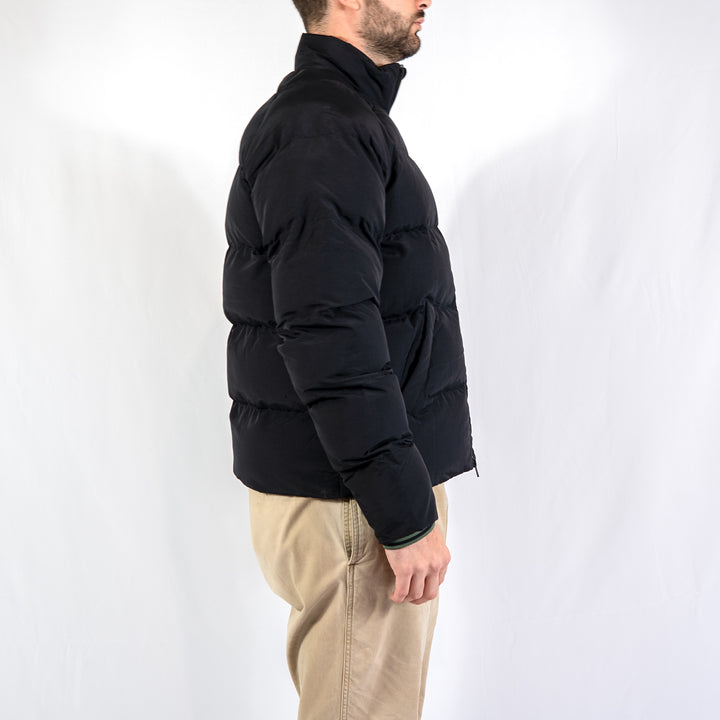 Raglan sleeve padded jacket - black
