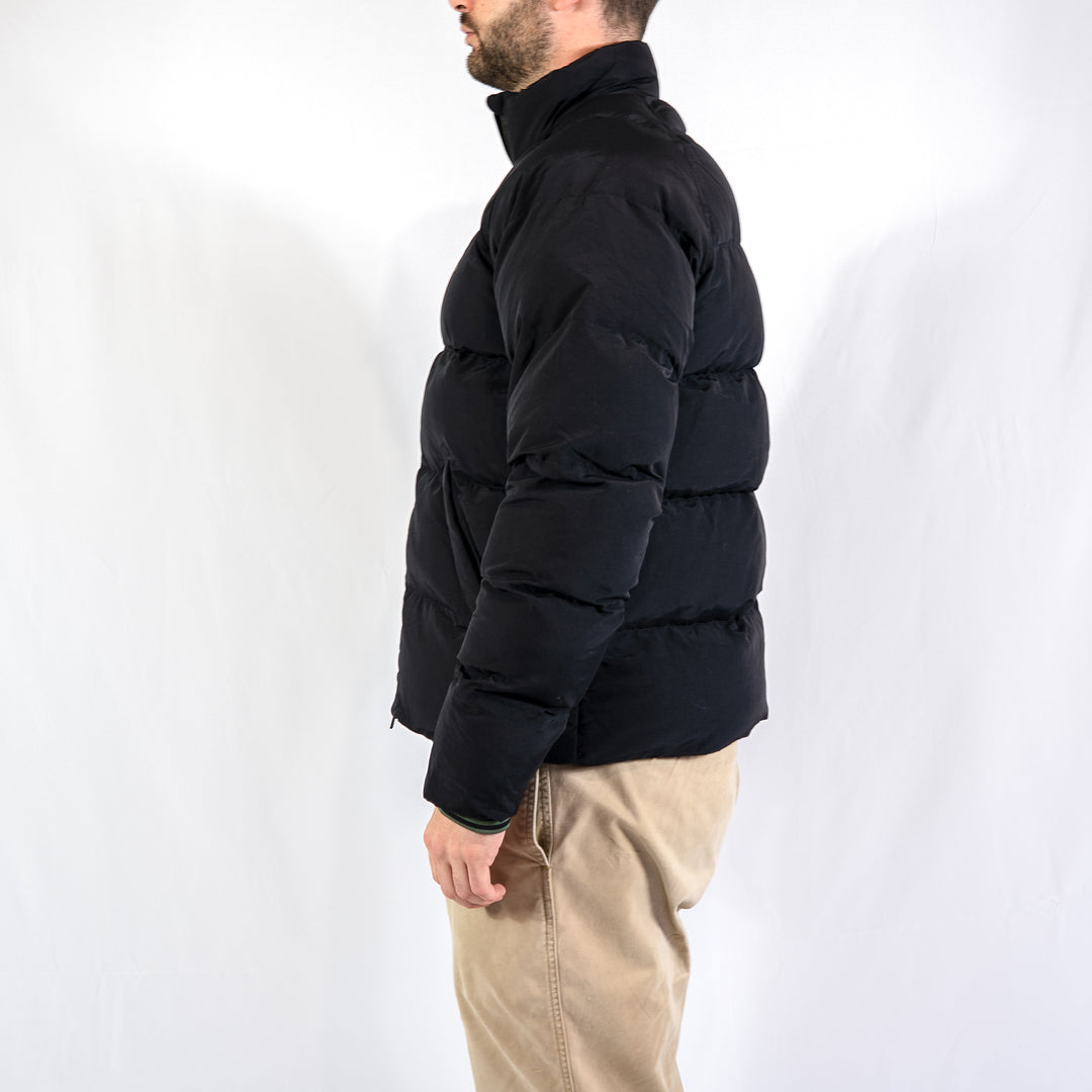 Raglan sleeve padded jacket - black