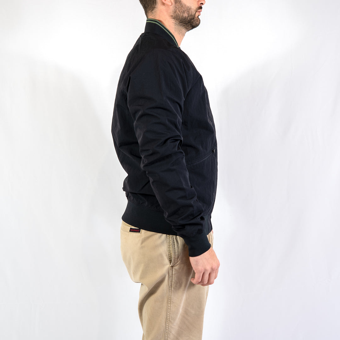Tipped Taslan tennis bomber jk - black