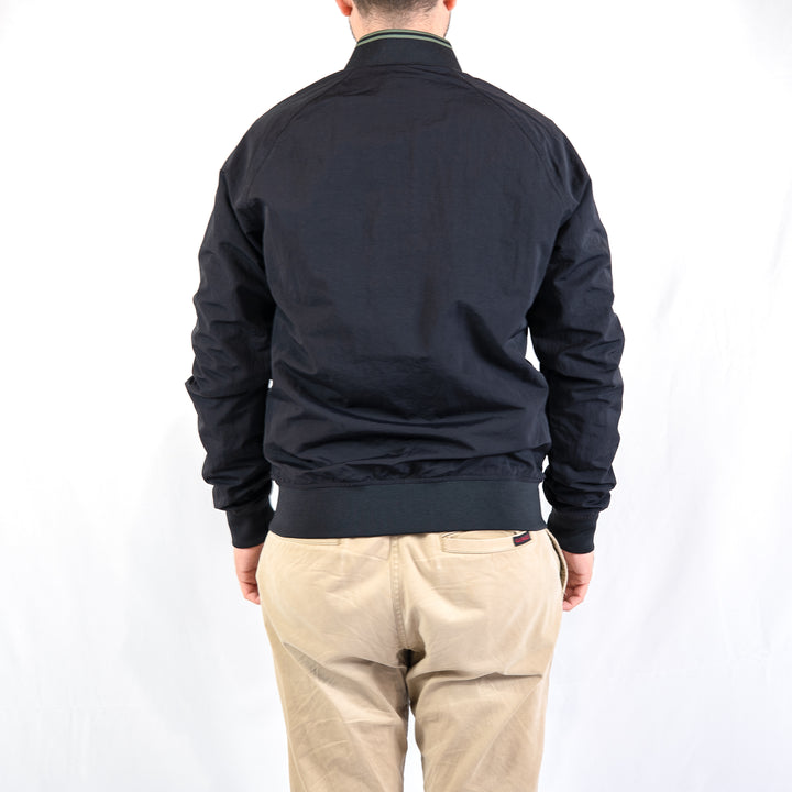 Tipped Taslan tennis bomber jk - black