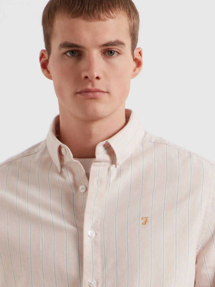Steen wide stripe LS - 667 floral pink marl