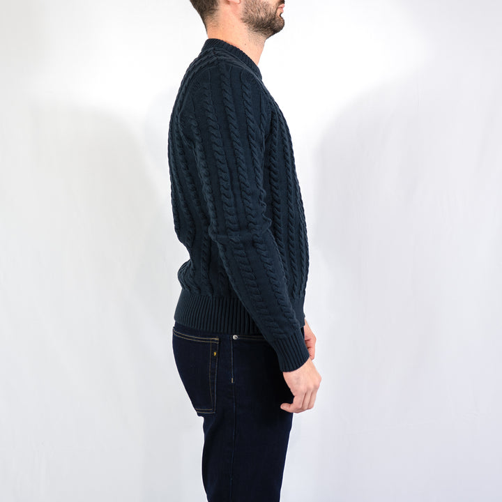 Knight cable sweater - true navy