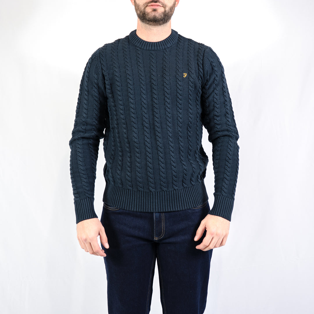 Knight cable sweater - true navy