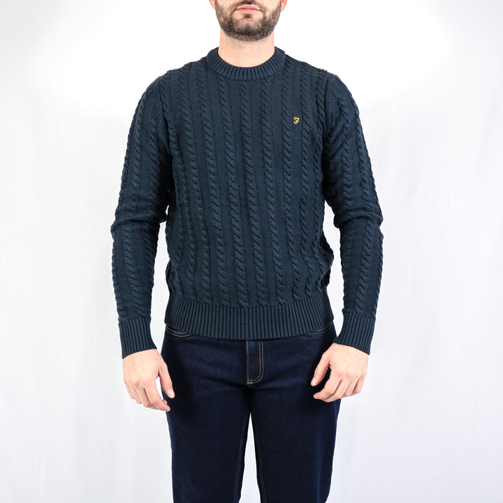 Knight cable sweater - true navy