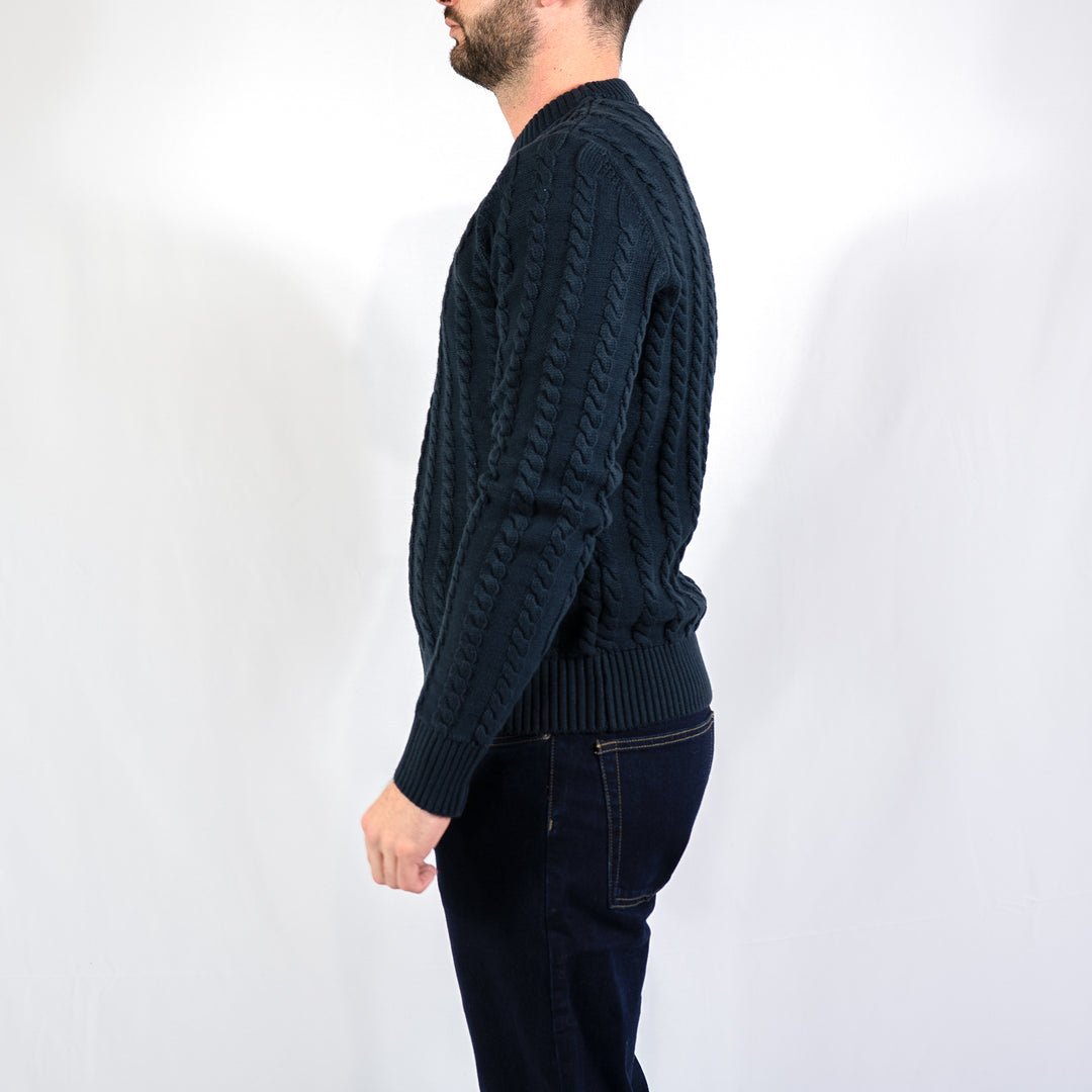 Knight cable sweater - true navy
