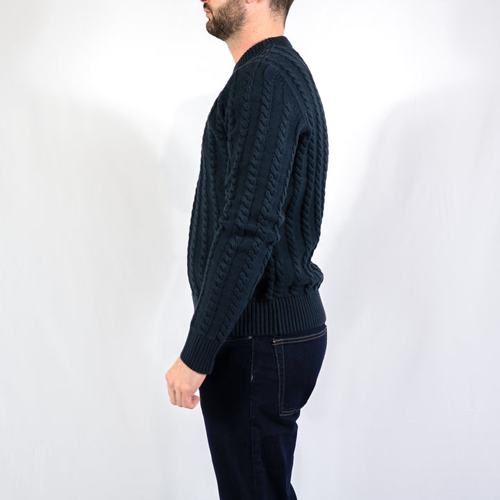 Knight cable sweater - true navy