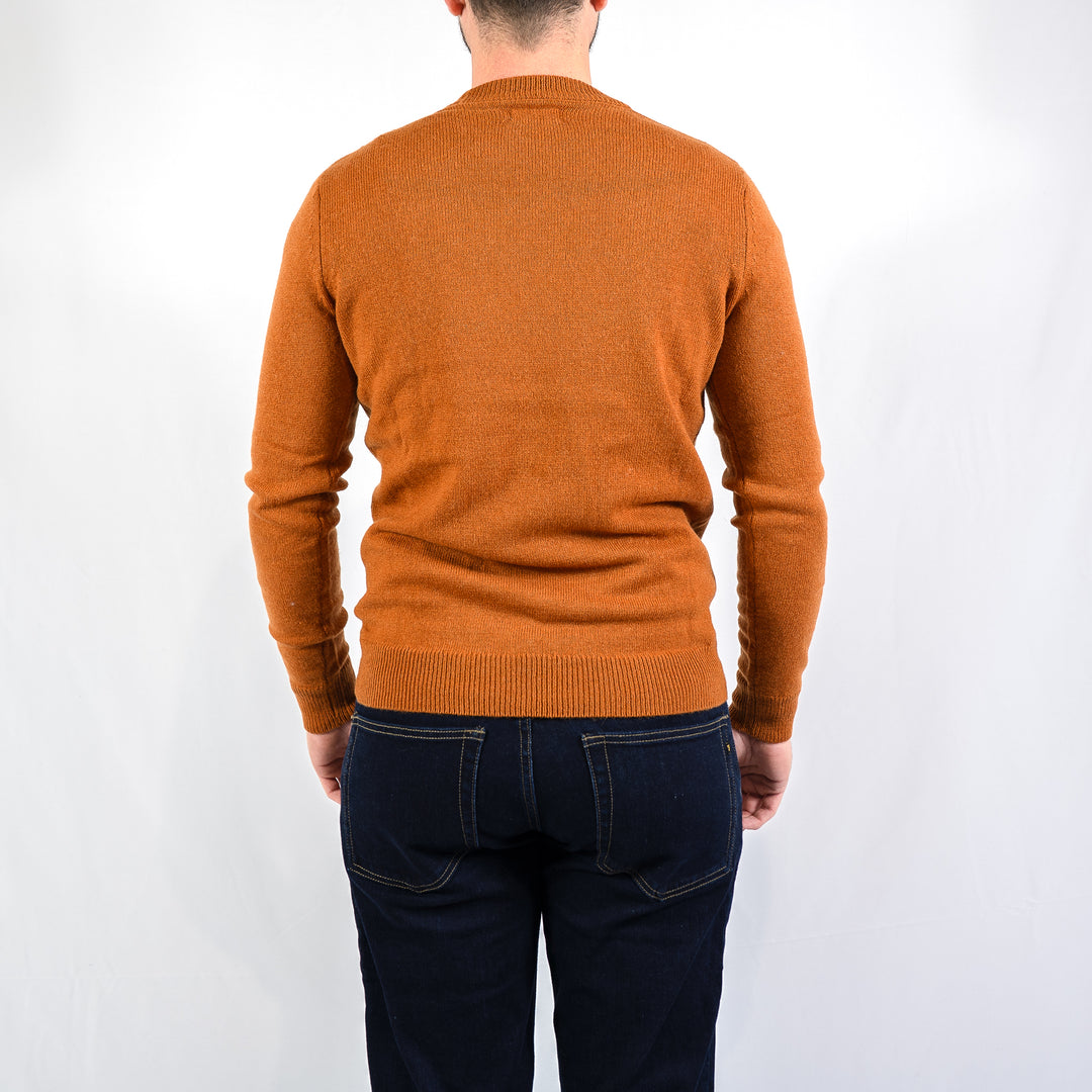 Maidstone crew sweater - burnt ochre