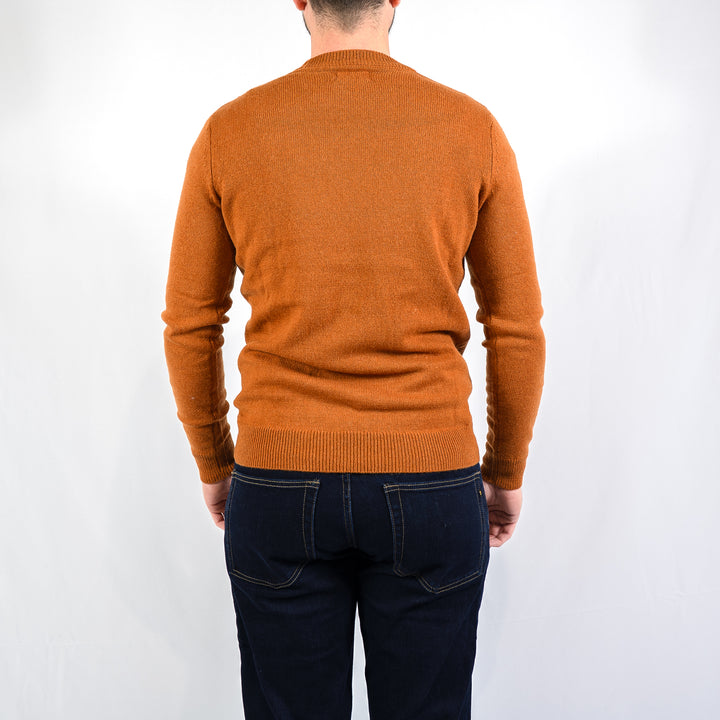 Maidstone crew sweater - burnt ochre