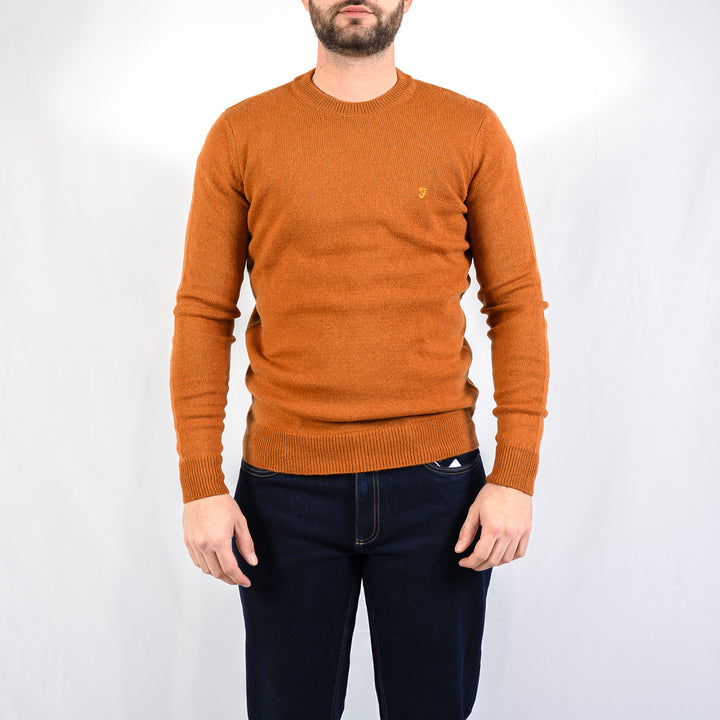Maidstone crew sweater - burnt ochre