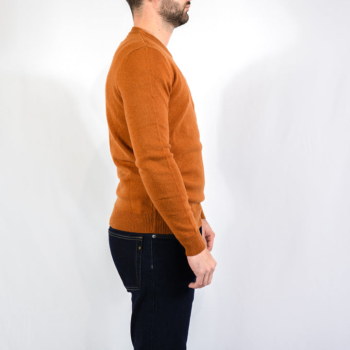 Maidstone crew sweater - burnt ochre