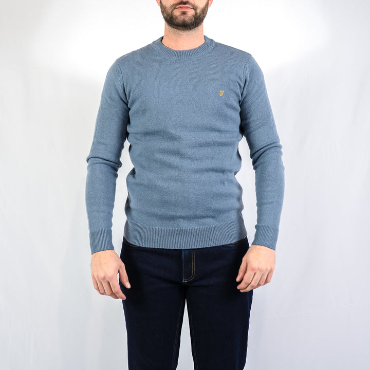 Maidstone crew sweater - chalk blue