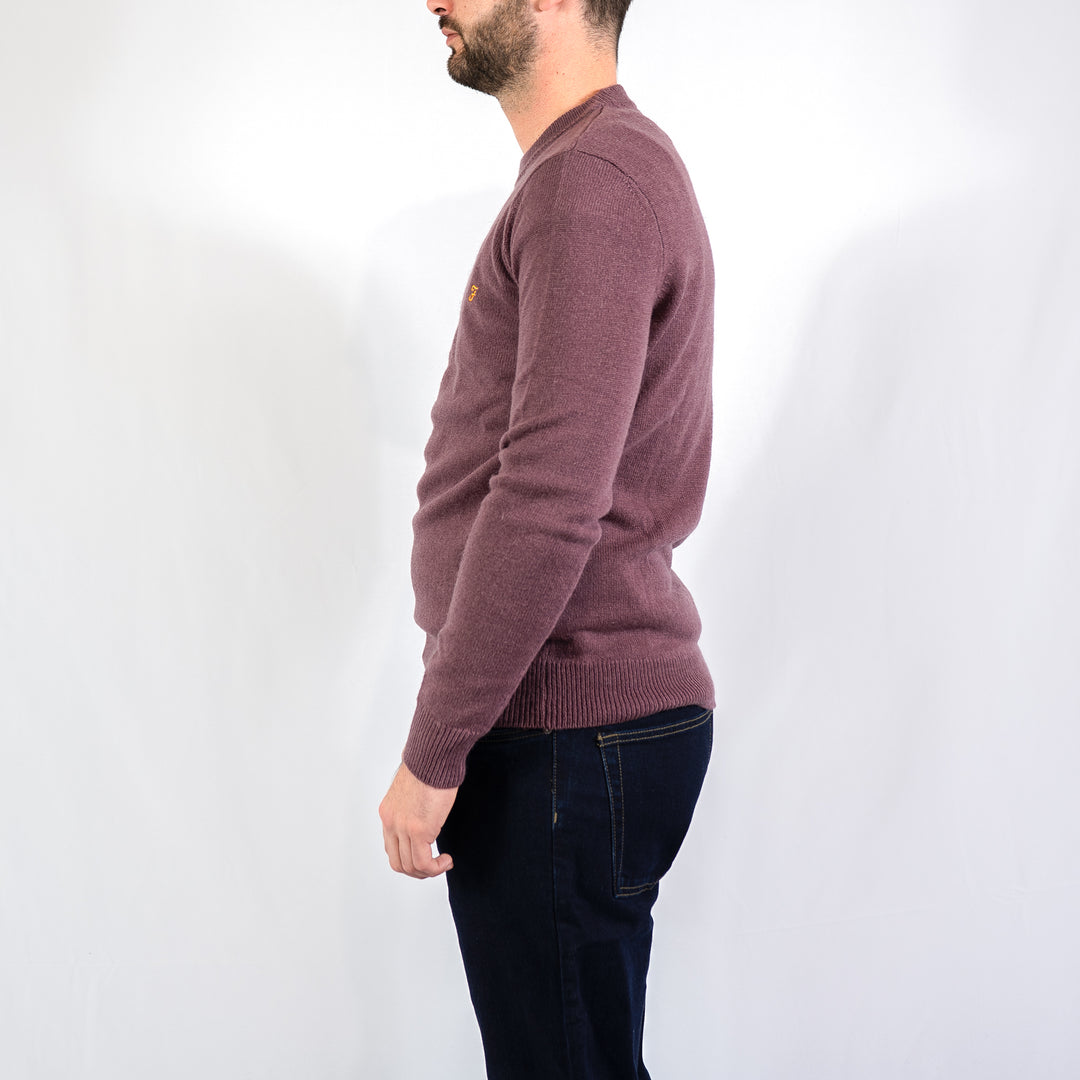 Maidstone crew sweater - dusky mauve