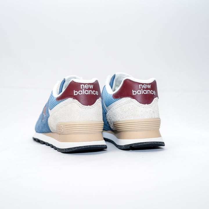 574 - bleu ciel bordeau beige