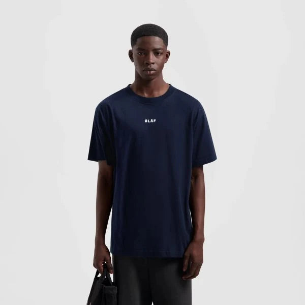 Block tee / navy