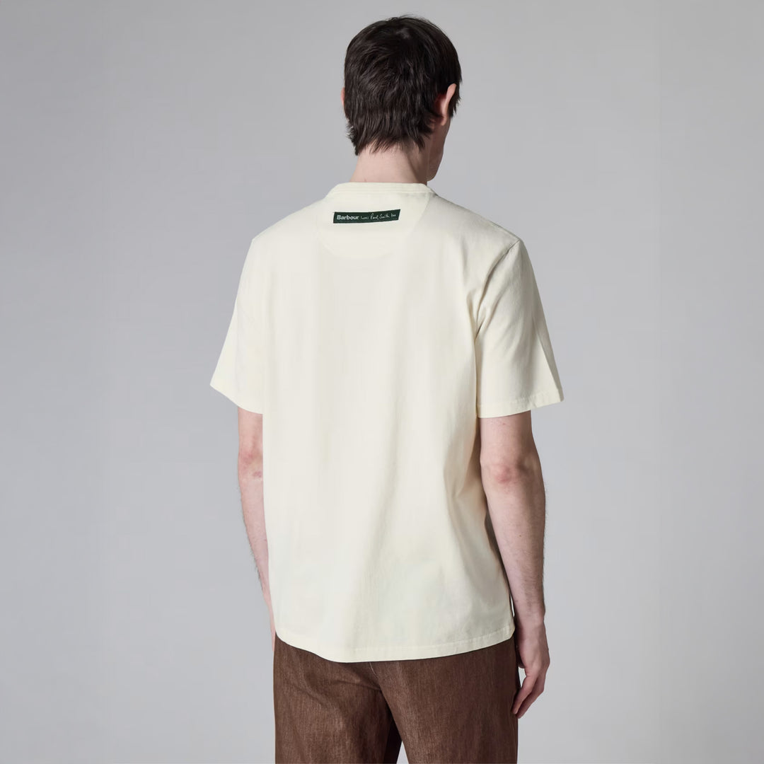 Barbour x Paul smith fishing jacket t-shirt / whisper white