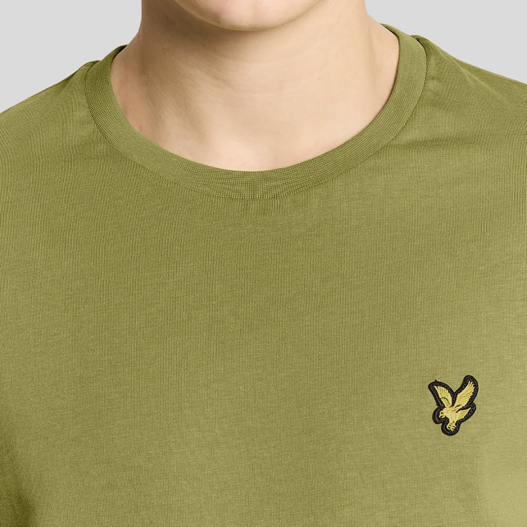 Cotton Crew Neck T-Shirt – T-shirt homme Shrub Green